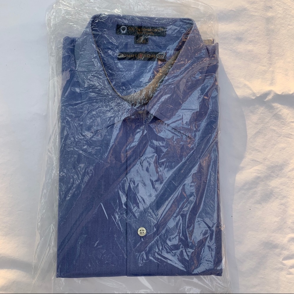 Tommy Hilfiger dark blue button down dress shirt